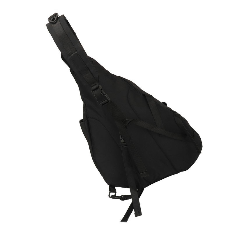 Large Black Sling Bag Waterproof Sling Backpack Oxford Fabric Outdoor