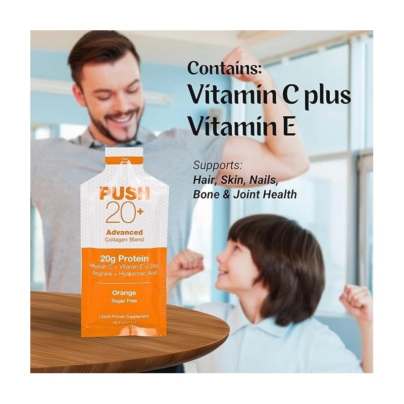 Liquacel PUSH20+ Liquid Collagen Protein Shot – 20g Pack of