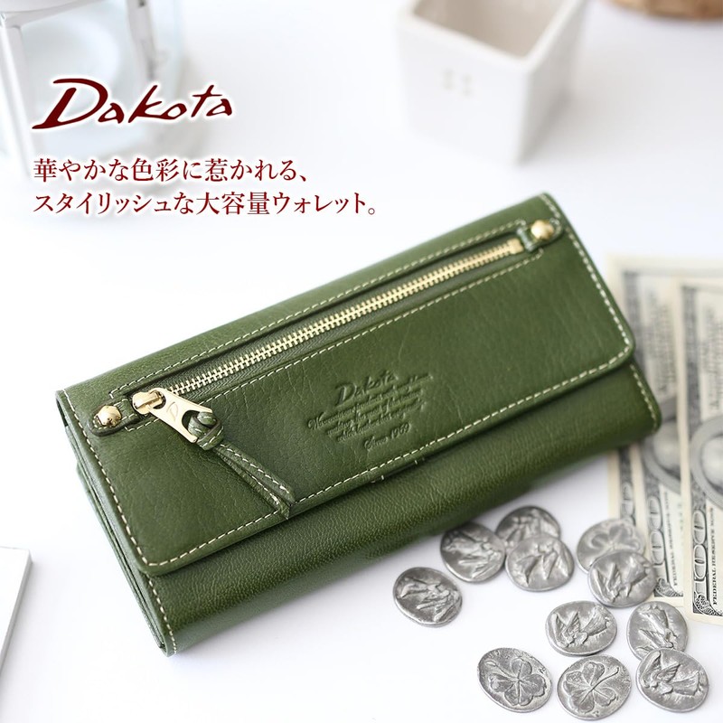 Dakota DA-34089 Women's Long Wallet, Genuine Leather, Braun