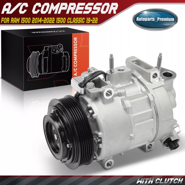 Unbranded A/C Compressor with 6-Groove for Ram 1500 2014-2022 1500
