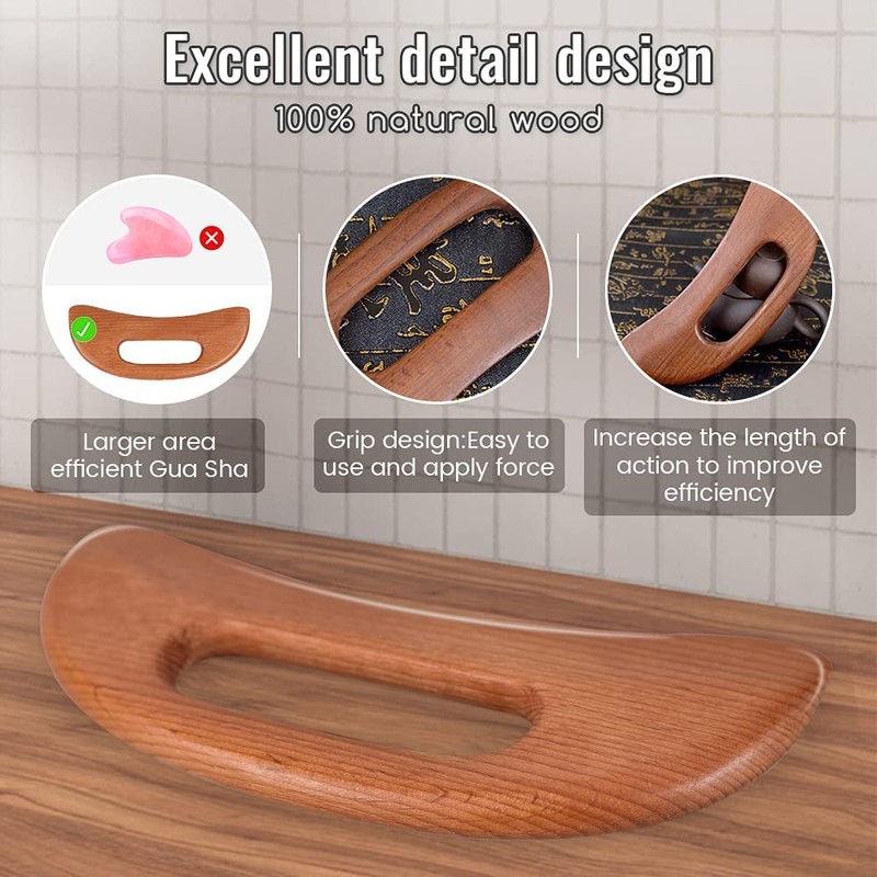 Scienlodic Gua Sha Massage Tool,Wood Therapy Massage Tools,Lymphatic Drainage Tool