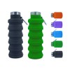 Ummigi Collapsible Water Bottles，17oz Large capacity Silicone Water Bottle with