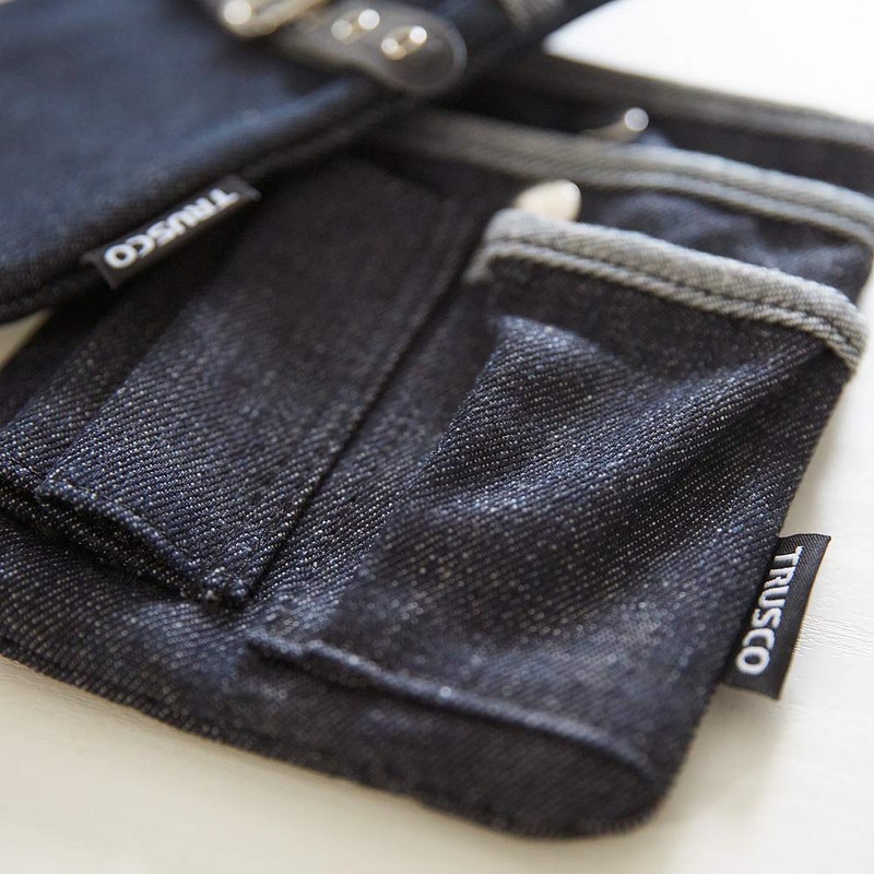 TRUSCO TDC-F202 Denim Flat Case with Lid, Black