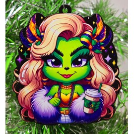 Green Miser Fashion Diva Ornament