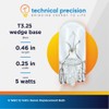 5 Watt Light Bulbs 12V Xenon Wedge Base T3.25 Replacement