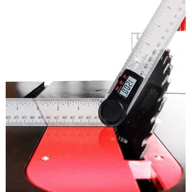LUMBER JACK Digital Angle Gauge Finder Stainless Steel Measuring Device 0-360 Protractor Ruler LCD Display Woodworking, Construction, Hand Tools, Laser-Etched 200mm Measurements DAR200