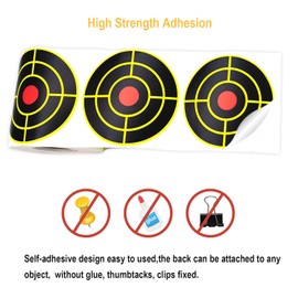 1 Roll/100 Pcs Shooting Splatter Target Stickers, 3 Inch Splatter Targets for Shooting Range Targets, Self Adhesive Shooting Targets Reactive Paper Target Stickers for Archery Bow Shooting Practice