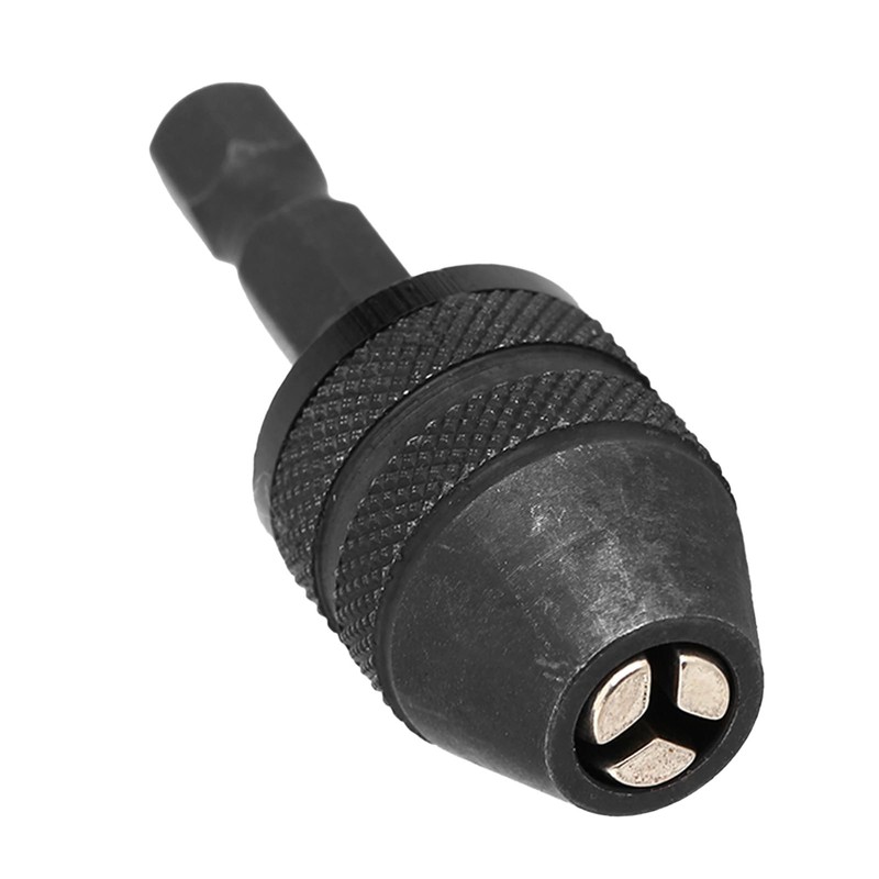 Domary Keyless Drill Bit Chuck Converter 0.3-3mm Hex Shank Adapter