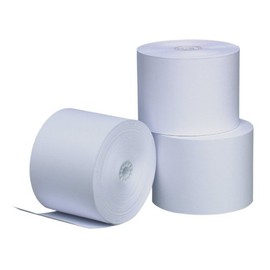 PM Company Perfection One Ply Blended Bond Paper Rolls, 3 X 165 Feet, White, 50 Rolls Per Carton (07927)