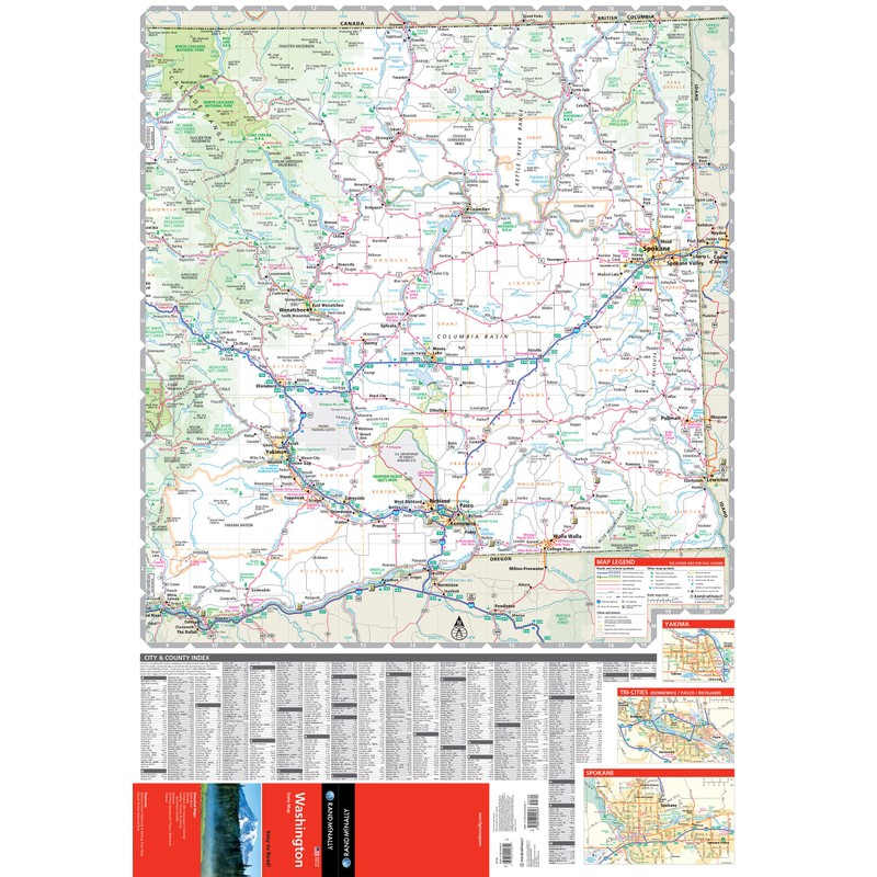 Rand McNally Easy to Read: Washington State Map