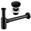 Sink Siphon, Chrome & Black