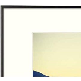 Golden State Art, Aluminum Photo Frame with Ivory Mat for Pictures - Sawtooth Hangers, Spring Clips - Wall Mounting - Real Glass - Metal Frame (Black, 11x14 Frame)