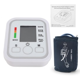 Blood Pressure Tester LCD Display Precise Measuring Portable Armband Blood Pressure Monitor with Time Setting Function