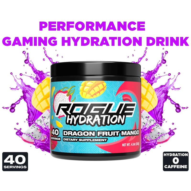 Rogue Energy Gaming Drink, Hydration & Focus Beverage, Esports &