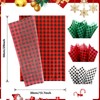 SANNIX 100 Sheets Christmas Tissue Paper, Red Green White Black