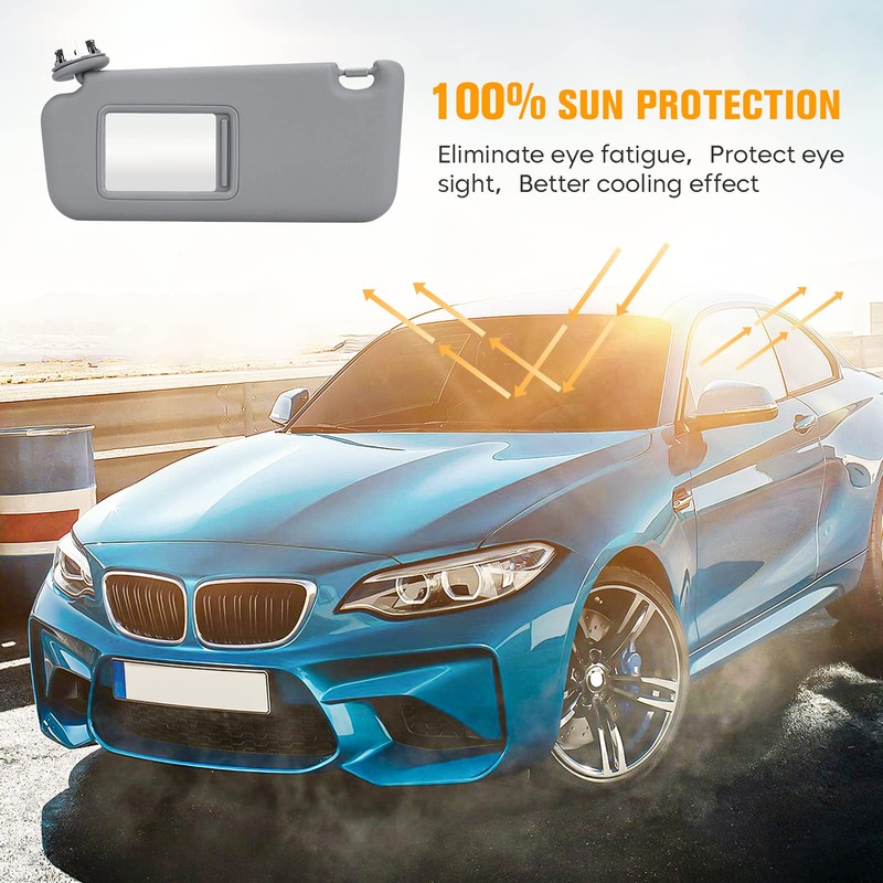 Left & Right Driver Passenger Side Sun Visor for Toyota