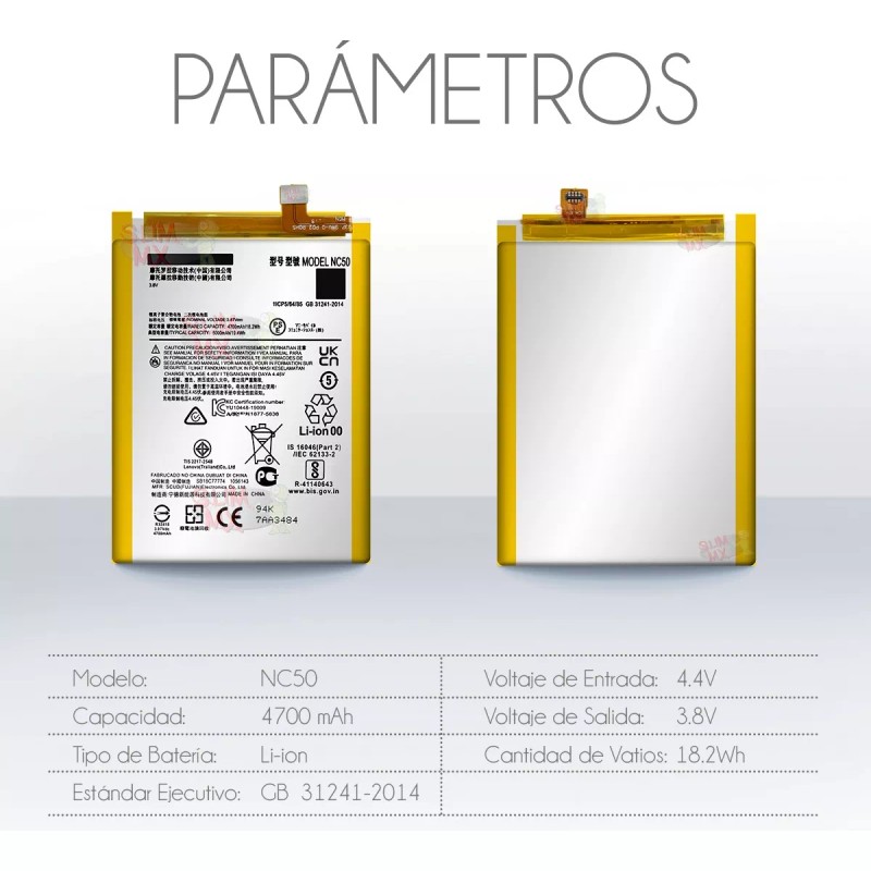 Slim Company Bateria Pila Para Moto G41 Xt2167-1 Xt2167-2 Nc50