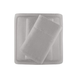 True North by Sleep Philosophy SHET20-529 Cozy Brushed Microfleece Ultra Soft Cold Weather Sheet Set Bedding, King, Grey