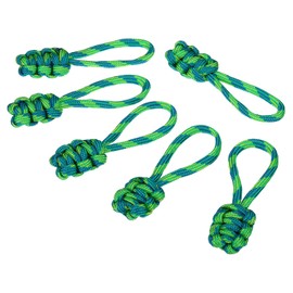 PATIKIL Zipper Pulls Replacement, 6 Pack Extension Cord Handle Fix Pull Tab Extender Fixer Slider Head Repair Kit for Luggage, Blue Green Mixed Color