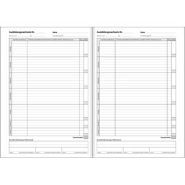 SIGEL AW480/5 Training Report Book for Daily Registrations, Pack of 5, DIN A4, 28 Sheets / 56 Pages, 1 Week at a Glance on 1 Page, Enough for 1 Year
