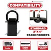 KUAFU 2 Pcs Adjustable Trailer Stake Pocket D Ring 5400LBS/