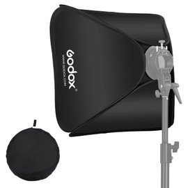 Godox 24"x24"/60cmx60cm Foldable Portable Softbox, Collapsible Small Softbox Reflector Diffuser for Camera Photography Studio Strobe Flash Speedlite Speedlight (Bowens Mount)