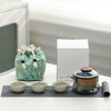 Floral-themed Portable Tea Set, 1 Ceramic Teapot and 3 Mini