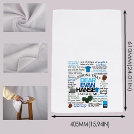 MNIGIU Musical Inspired Gift Musical Quote Gift Musical Dish Kitchen Towel for Theatre Fan (Hansen Towel)