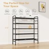 VILICK 5 Tier Shoe Rack 33" Wide Metal Shoe Organizer