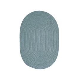 Colonial Mills Delicious Braided Reversible Solid 3X5 Area Rug - Oyster Blue, Handcrafted in USA, Woven Texture, High Traffic, Entry, Kitchen, Living Room, Bed, Bath, Foyer, Porch - 3' X 5' Oval