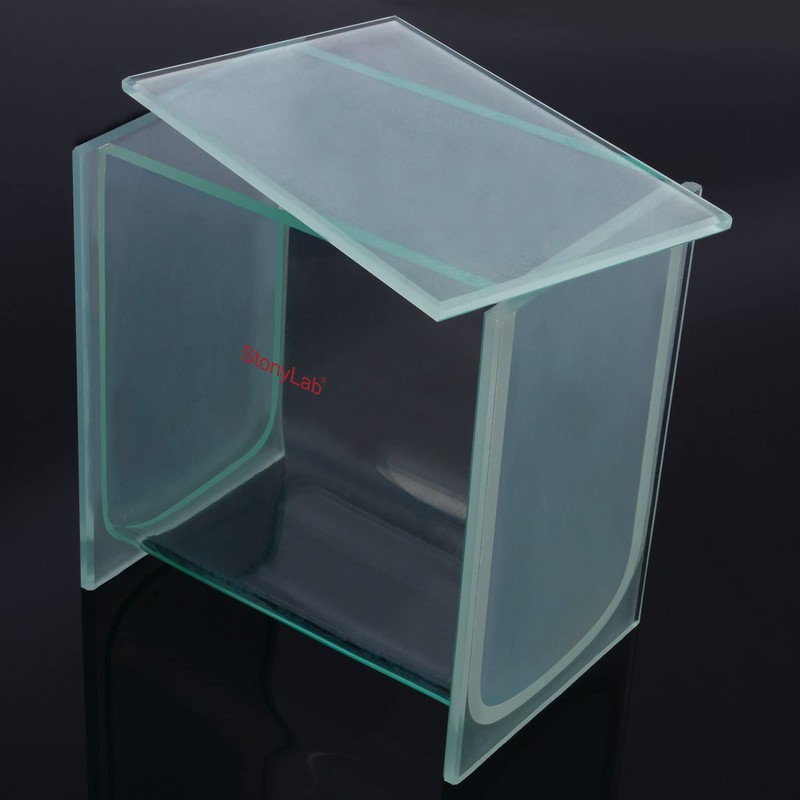 stonylab TLC Developing Tank, Heavy Duty Borosilicate Glass Square Chromatography