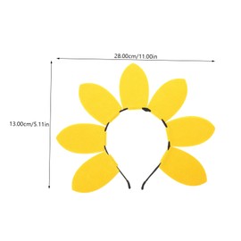 JOINPAYA Sunflower Hair Hoop: Headband Headdress Hair Accessories Headpiece Daisy Decor for Photo Prop Party Festival Decorative 11in