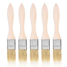 5 Piece Outdoor BBQ Brush Set with Wooden Handle Accessory Set For Grilling, Smoking and Grilling Steak Replacement Brushes