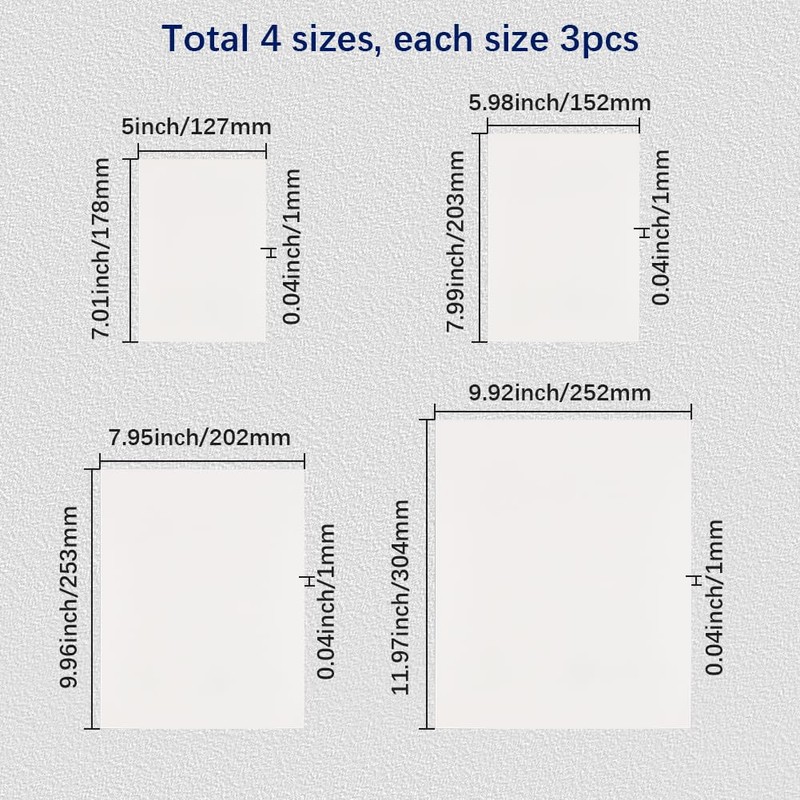 SOFPLATE 12Pcs White Picture Mat Kit Picture Frame Backing Board