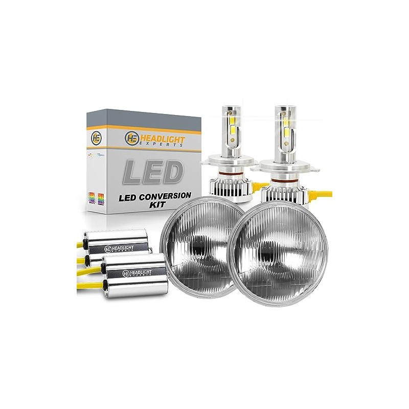 Headlight Experts H5006 LED 5.75" Round Dual Beam Glass Sealed