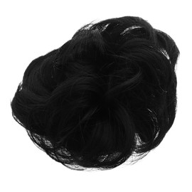 Baluue Messy Hair Bun Extensions for Women Curly Hairpiece Natural Black Scrunchie Lightweight Matte Updo Style for Effortless Chignon Looks