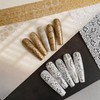 White & Gold Lace Nail Foil Sheets, 10 Rolls Nail