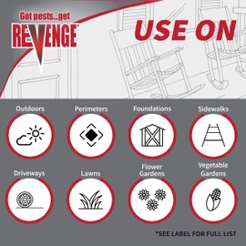 Bonide Revenge Termite & Carpenter Ant Killer Spray, 16 oz Concentrate, Long Lasting Pesticide for Indoors and Outdoors