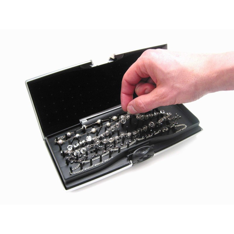 Smart Jewelry Case Box Organizer | Two Sided, Tangle-free Peg