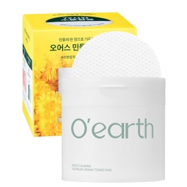 O’Earth Mild Calming Vegan Toner Pad - Dual-Textured, Exfoliating, Soothing, Moisturizing with Dandelions & Hyaluronic Acid, EWG Green Certified, 90 Pads