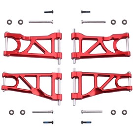 Hobbypark Aluminum Front & Rear Suspension Arms Set Option Parts Replace AR330443 AR330516 for Arrma 1/10 Granite 4X4, Senton (Red)