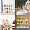ZYP 4-Tier Wooden Retail Display Riser Wooden Display Stand Wood