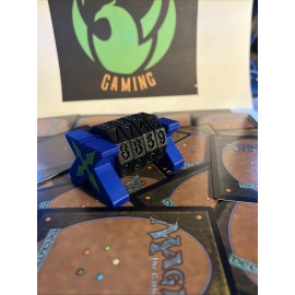 Shuriken Life Counter – 4-Digit Dial | MTG & TCG/Tabletop Games | Black and Blue