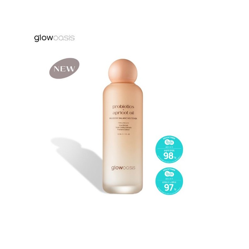 GLOWOASIS Milkdew Balancing Toner [Probiotics + Apricot Oil] 120ml