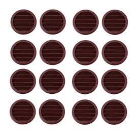 3" Round Plastic Louver Soffit Air Vent Reptile Screen Grille Cover (16, Brown)