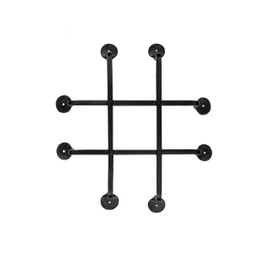 STALLION HARDWARE Premium Iron Speakeasy Door Grill – Vintage Black Powder-Coated Security Grill for Front Doors & Gates, Rustic Charm & Easy Installation, Durable & Stylish with Robust Handle