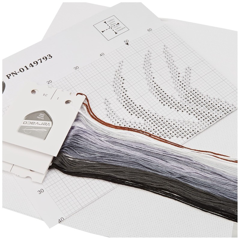 Vervaco Counted Cross Stitch KIT Roaring Deer AIDA, White, One