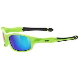Uvex sportstyle 507, occhiali da sole per bambini, specchiato, incl. fascia, green/green, one size