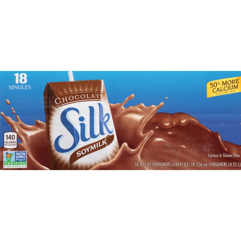 Silk Shelf-Stable Soy Milk Singles, Chocolate, Dairy-Free, Vegan, Non-GMO Project