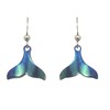 Northern Lights Aurora, Whale Tail Earrings with Hypoallegenic Sterling Silver